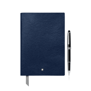 Conjunto com Meisterstück Classique Rollerball e Notebook #146 Azul