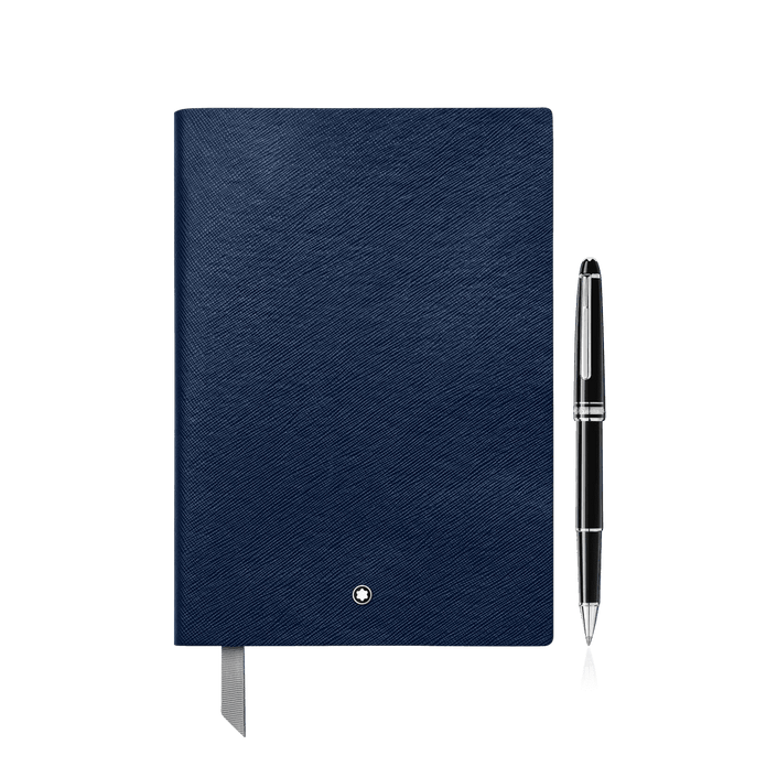 Conjunto com Meisterstück Classique Rollerball e Notebook #146 Azul