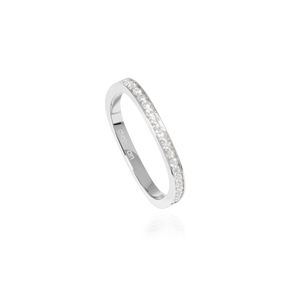 Aliança Quadrada Pavé 2mm