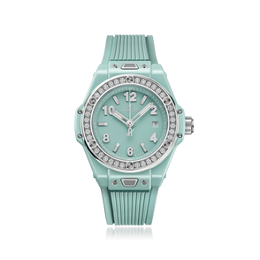 Big Bang One Click Mint Green Ceramic Diamonds