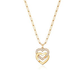 Fio com Pendente Double Cœurs R15