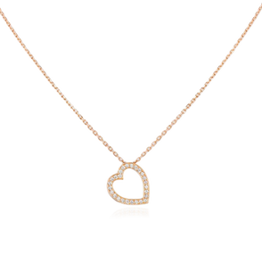 Fio com Pendente Antifer Heart Pavé