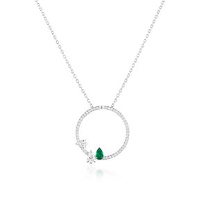 Fio com Pendente Serti sur Vide