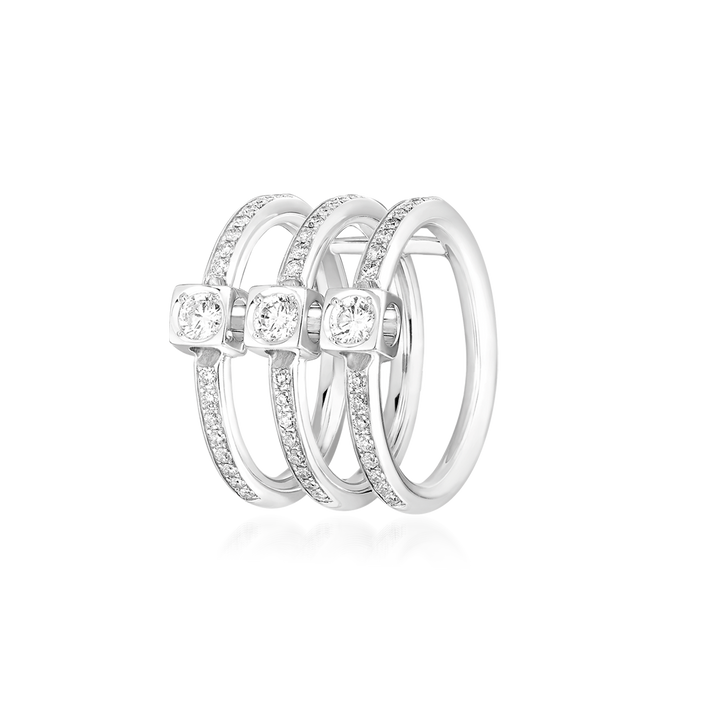 Anel Dinh Van Le Cube Diamant