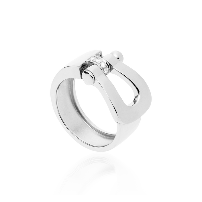 Anel Fred Force 10 Ruban Ouro Branco E Diamantes