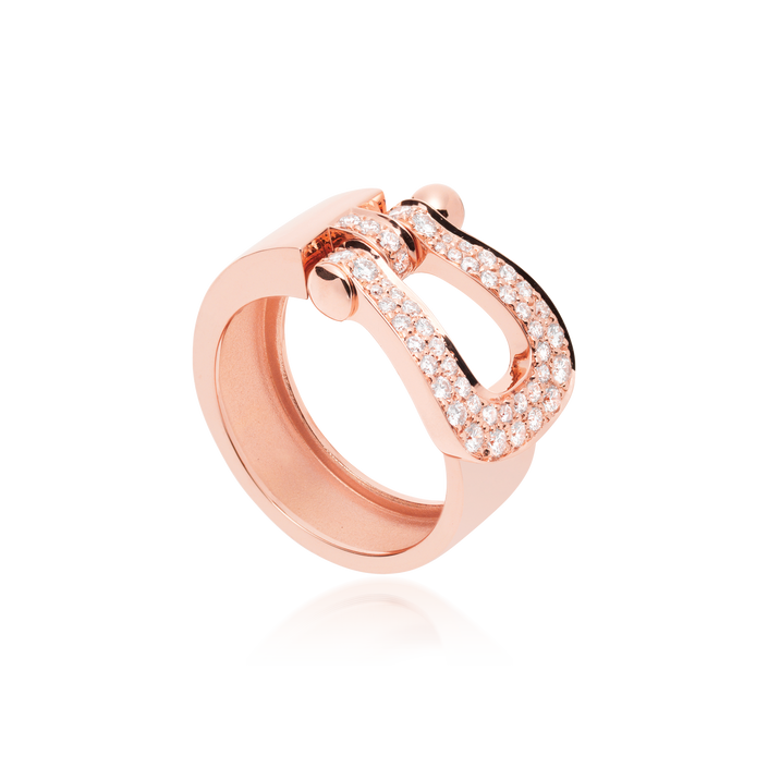 Anel Fred Force 10 Ruban Ouro Rosa E Diamantes