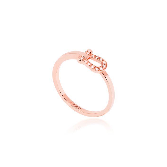 Anel Fred Force 10 Ruban Ouro Rosa E Diamantes