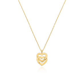 Fio com Pendente Double Cœurs R10