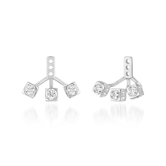 Brincos Dinh Van Le Cube Diamant