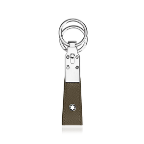 Porta-chaves Argola em couro Sartorial Khaki