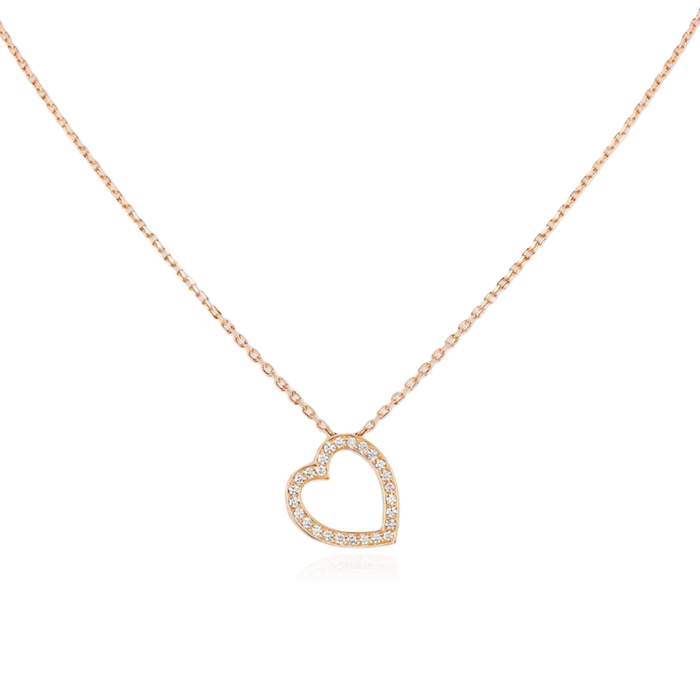 Fio com Pendente Antifer Heart Pavé