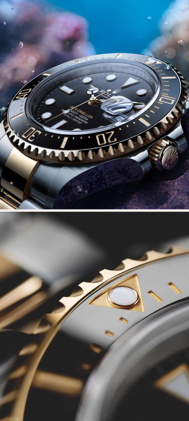 Coroa de rosca Triplock - Rolex Sea-Dweller