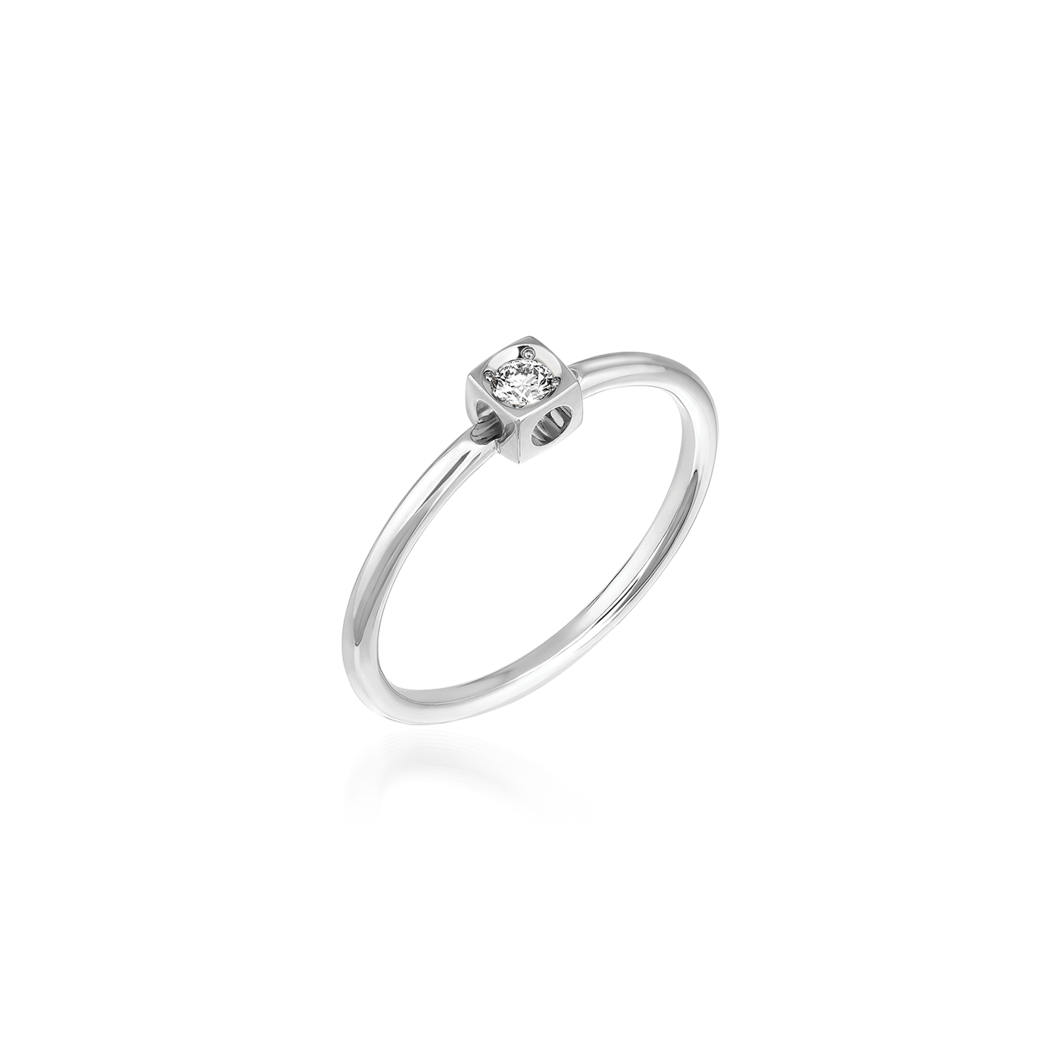 Anel Dinh Van Le Cube Diamant Xs